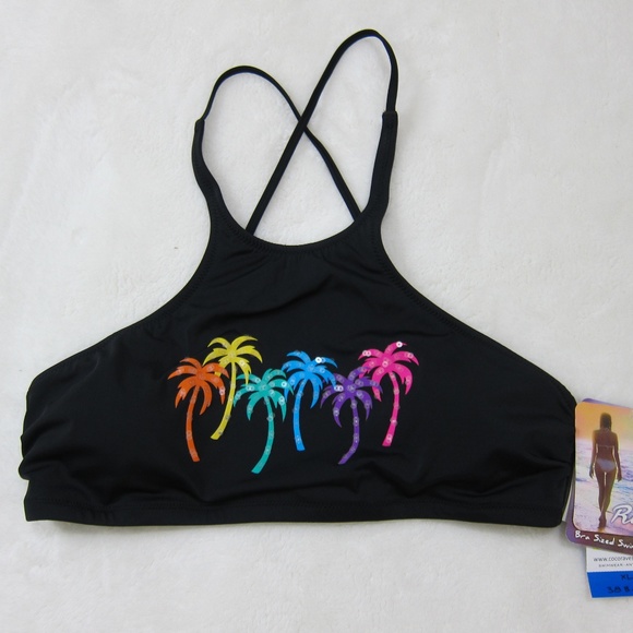 Coco Rave Other - Coco Rave Swim Top Black XL 38B High Neck New